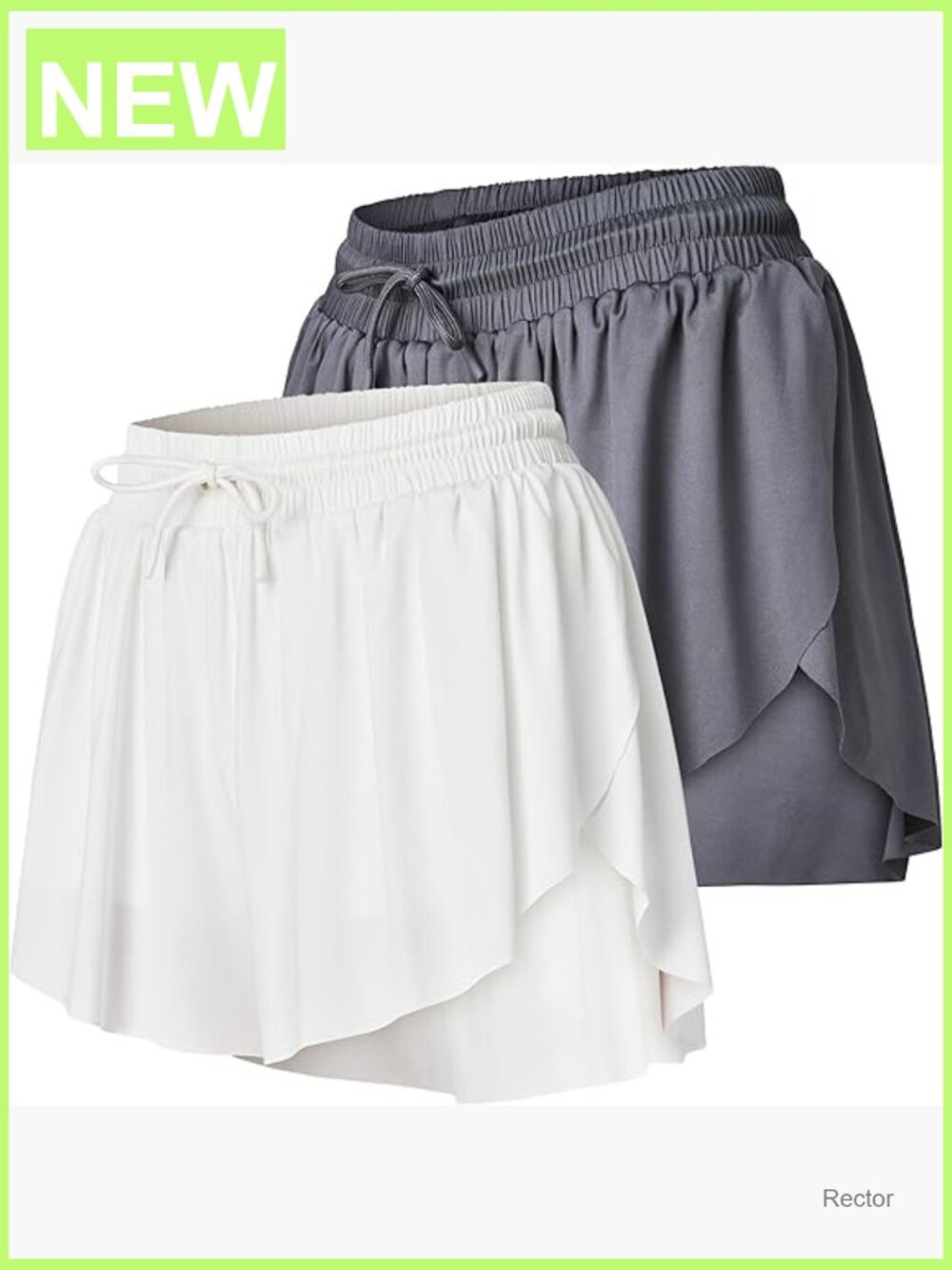 Women's 2 Pack Athletic Running Shorts with Liner Flowy Gym Workout Shorts